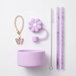 Set Pajitas Glitter + Complementos Stanley
